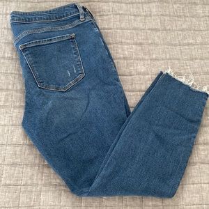 Old Navy mid rise rockstar super skinny raw hem jeans